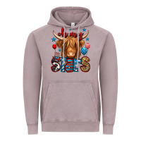 Vintage Zinc oh my stars 4th of july shaggy cow Vintage Hoodie - Jasminsmagicworld