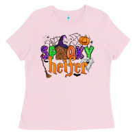 Bubblegum Pink spooky heifer Ladies Tee - Zillion Design Studio