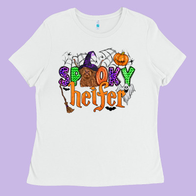 Spooky Heifer Ladies Tee Designed By Zillion Design Studio