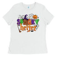 White spooky heifer Ladies Tee - Zillion Design Studio
