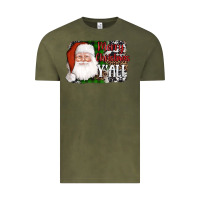 Vintage Olive santa merry christmas y'all Vintage Tee - AdoDesignShop