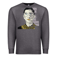 Charcoal Heather RBG Ruth Bader Ginsburg Women Belong In All Places Premium Sweatshirt - Bettercallsaul