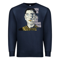 Navy RBG Ruth Bader Ginsburg Women Belong In All Places Premium Sweatshirt - Bettercallsaul
