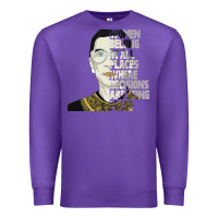 Purple RBG Ruth Bader Ginsburg Women Belong In All Places Premium Sweatshirt - Bettercallsaul