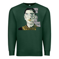 Sports Green RBG Ruth Bader Ginsburg Women Belong In All Places Premium Sweatshirt - Bettercallsaul