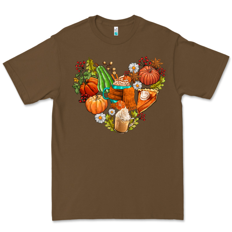 Pumpkin And Latte With Fall Premium Tee by AdoDesignShop | Teevron