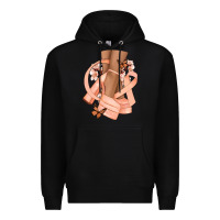 Black Cancer diva peach ribbon Premium Hoodie - NancyCooperArtShop