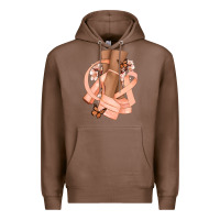 Chestnut Cancer diva peach ribbon Premium Hoodie - NancyCooperArtShop