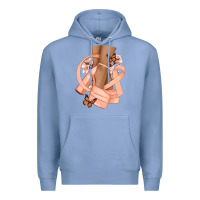 Colony Blue Cancer diva peach ribbon Premium Hoodie - NancyCooperArtShop