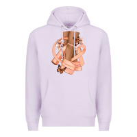 Lilac Cancer diva peach ribbon Premium Hoodie - NancyCooperArtShop