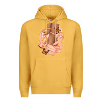 Mustard Cancer diva peach ribbon Premium Hoodie - NancyCooperArtShop