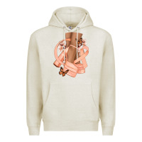 Oatmeal Heather Cancer diva peach ribbon Premium Hoodie - NancyCooperArtShop