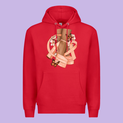 Cancer Diva Peach Ribbon Premium Hoodie Designed By Nancycooperartshop