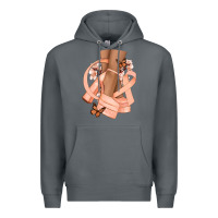 Rock Cancer diva peach ribbon Premium Hoodie - NancyCooperArtShop