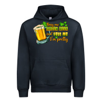 Navy Buy me green beer and tell me i'm pretty Urban Hoodie - CowGirlArtShop