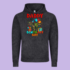 Daddy Of The Birthday Boy T Rex Vintage Hoodie Designed By Artiststas