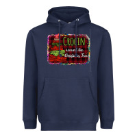 Navy Crocin around the christmas tree Heavyweight Hoodie - Bettercallsaul