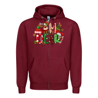 Burgundy oh deer reindeer Zipper Hoodie - MaliasSmallBusiness