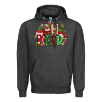 Charcoal Heather oh deer reindeer Zipper Hoodie - MaliasSmallBusiness
