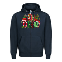 Navy oh deer reindeer Zipper Hoodie - MaliasSmallBusiness