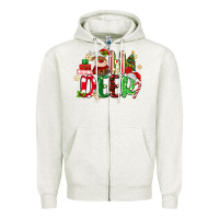 Oatmeal Heather oh deer reindeer Zipper Hoodie - MaliasSmallBusiness