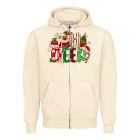 Sandshell oh deer reindeer Zipper Hoodie - MaliasSmallBusiness