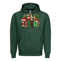 Sports Green oh deer reindeer Zipper Hoodie - MaliasSmallBusiness