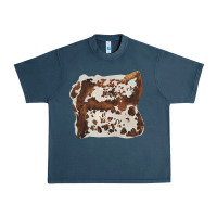 Midnight Navy hand drawn cowhide cow fur Urban Heavy Tee - BarkalooDesign