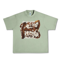 Oil Green hand drawn cowhide cow fur Urban Heavy Tee - BarkalooDesign