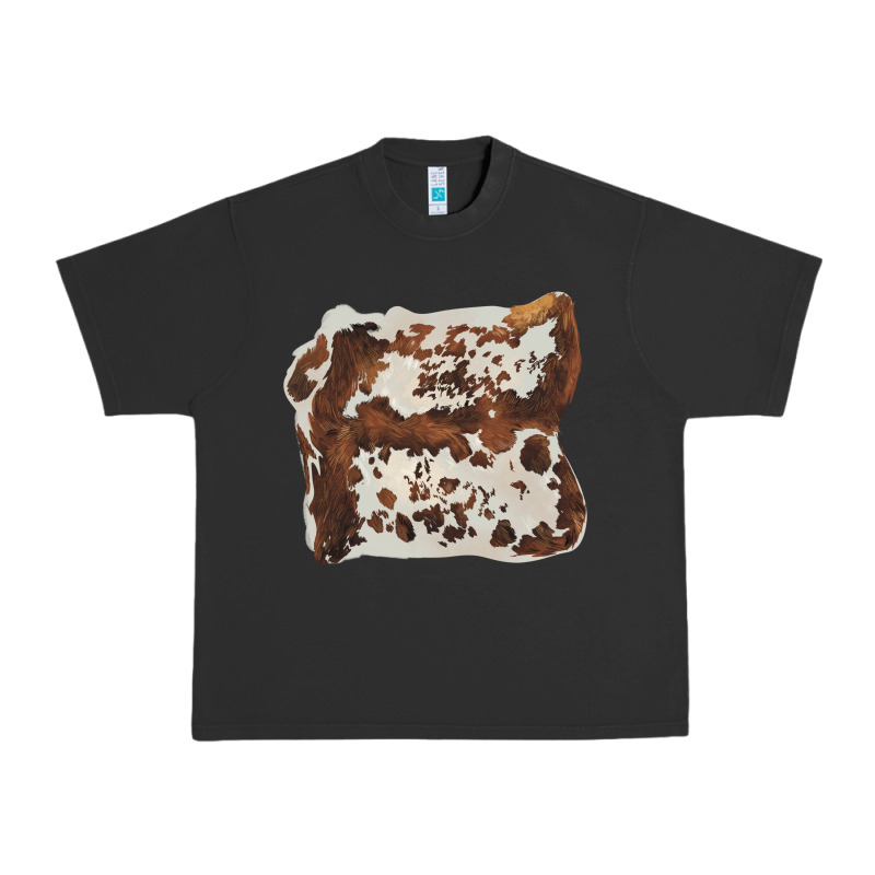 Hand Drawn Cowhide Cow Fur Urban Heavy Tee by BarkalooDesign | Teevron