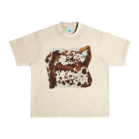 Sandshell hand drawn cowhide cow fur Urban Heavy Tee - BarkalooDesign