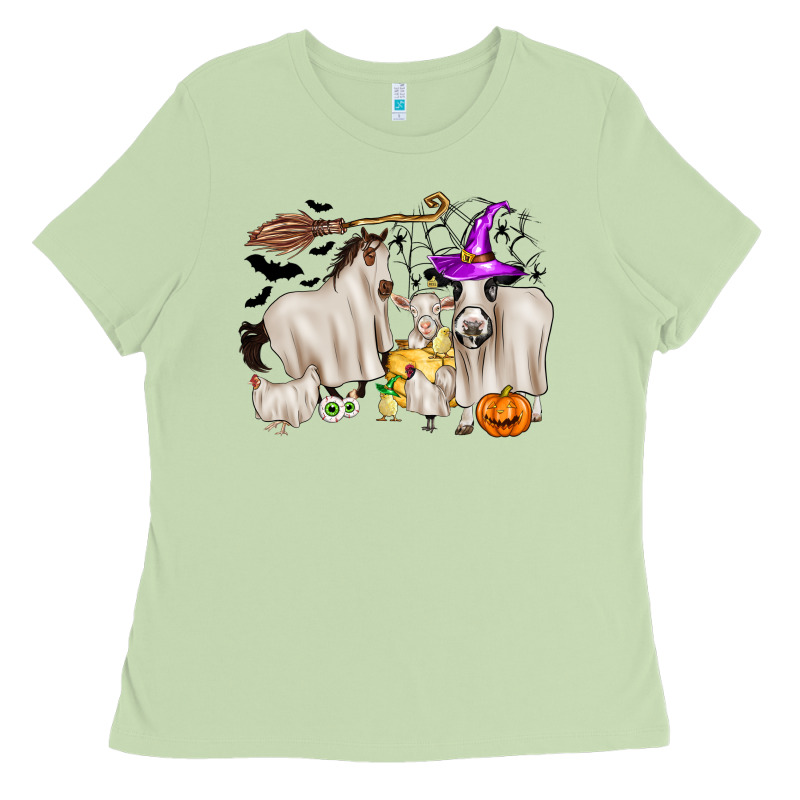 Halloween Farm Animals Ladies Tee by Zillion Design Studio | Teevron