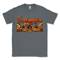 Charcoal Heather American Firefighter Mom Classic Tee - LillyAllenDesigns