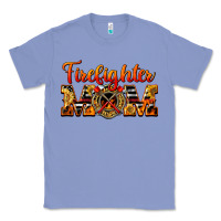 Colony Blue American Firefighter Mom Classic Tee - LillyAllenDesigns