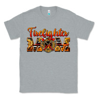 Heather Grey American Firefighter Mom Classic Tee - LillyAllenDesigns