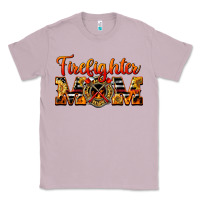 Lilac American Firefighter Mom Classic Tee - LillyAllenDesigns