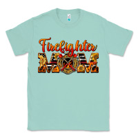 Seafoam American Firefighter Mom Classic Tee - LillyAllenDesigns
