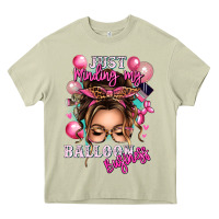 Mossy just minding my balloon business messy bun Heavy Core Tee - texasbilliewilder