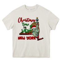 Cream christmas time in new york Heavy Core Tee - BarkalooDesign