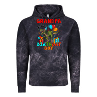 Cloud Black grandpa of the birthday boy t rex Vintage Hoodie - Artiststas