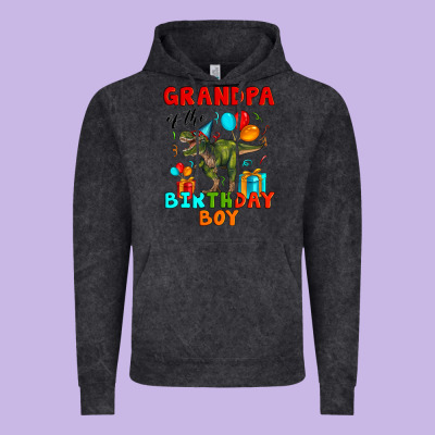 Grandpa Of The Birthday Boy T Rex Vintage Hoodie Designed By Artiststas