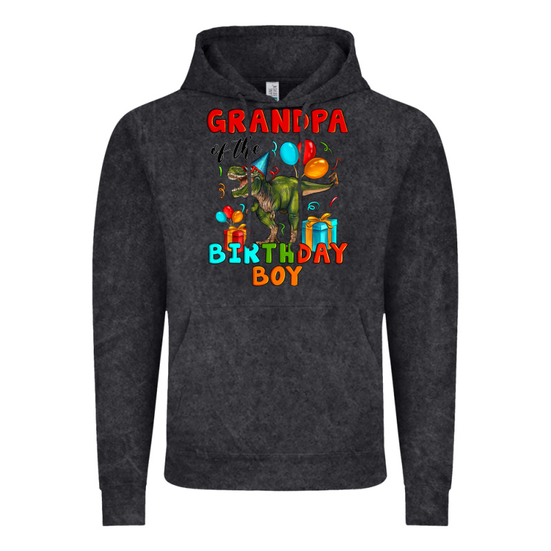 Grandpa Of The Birthday Boy T Rex Vintage Hoodie by Artiststas | Teevron
