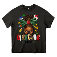 Asphalt director life afro messy bun Heavy Core Tee - texasbilliewilder