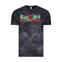 Cloud Black lips and strawberries Vintage Tee - AdoDesignShop
