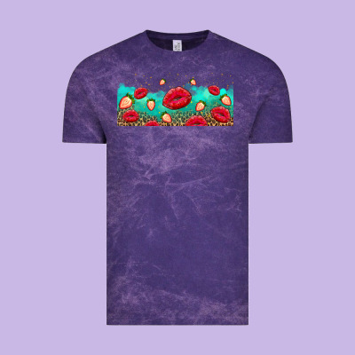 Lips And Strawberries Vintage Tee Designed By Adodesignshop