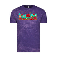 Cloud Purple lips and strawberries Vintage Tee - AdoDesignShop