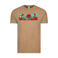 Vintage Coffee lips and strawberries Vintage Tee - AdoDesignShop