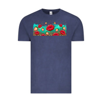 Vintage Denim lips and strawberries Vintage Tee - AdoDesignShop