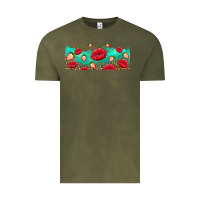 Vintage Olive lips and strawberries Vintage Tee - AdoDesignShop