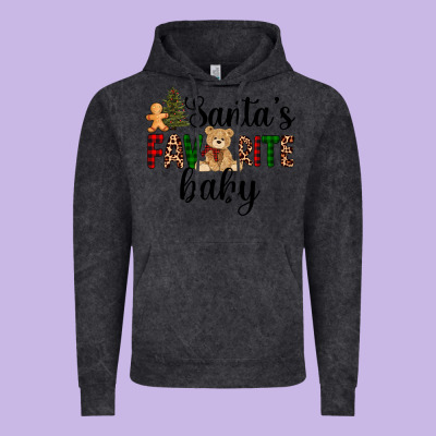 Santa's Favorite Baby Vintage Hoodie Designed By Adodesignshop